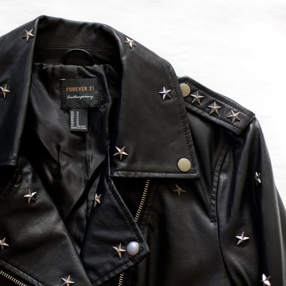 Forever 21 Star Studded Moto Jacket - Picture 6 of 7